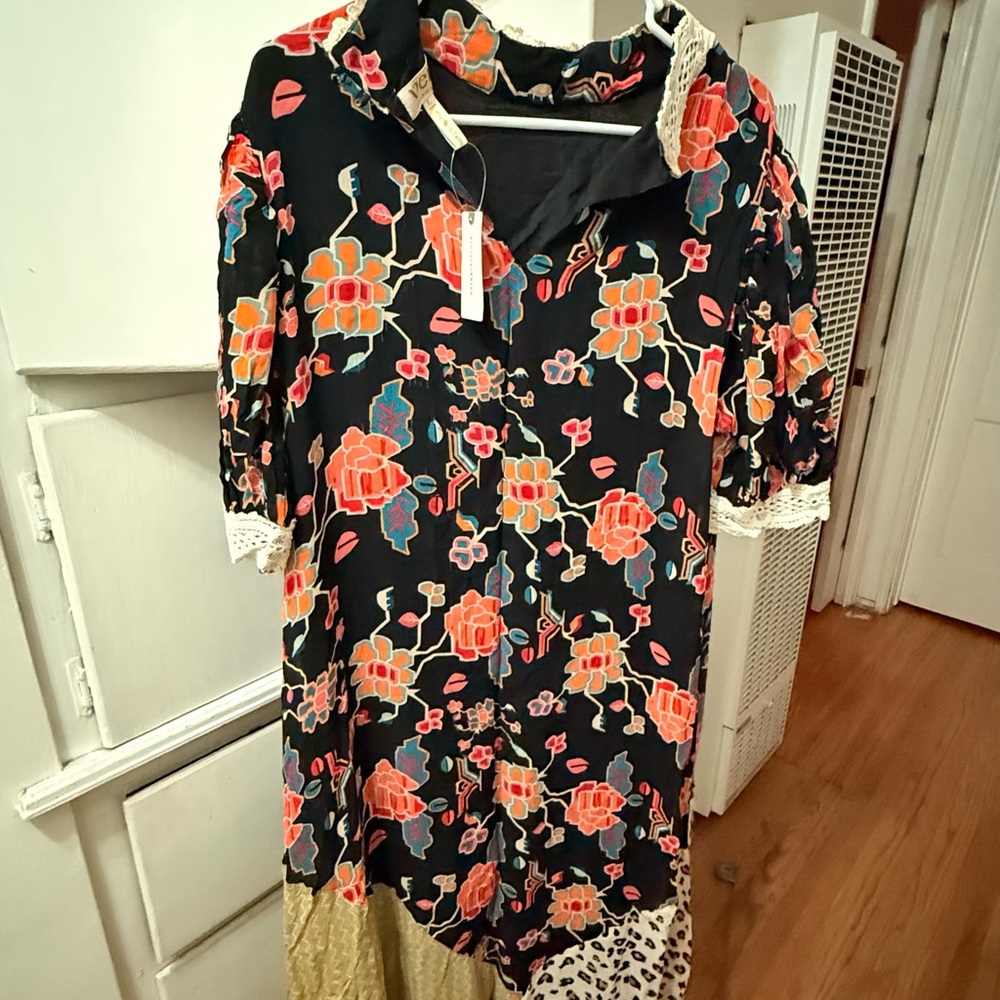 NWT Anthropologie Soniya Maxi Dress by Verb by Pallavi Singhee floral Large - Picture 5 of 5